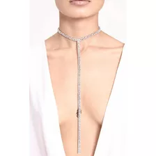 Colar Gargantilha Chocker Brilho Chique Strass Delicado Moda