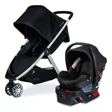 Coche Cuna Bebe Britax B Lively Con Huevito Y Base Latch Color Raven Color Del Chasis Plateado