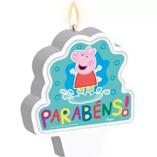Vela De Aniversário Peppa Pig Plana