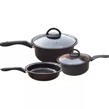 Jogo De Panelas 3 Peças Indução Cooktop Lenha E Gás 