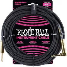 Cable Instrumento Ernie Ball 6086 5.5 Mts Black