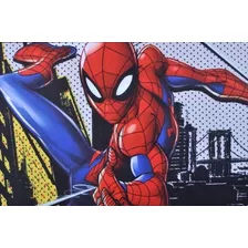 Bajada De Cama 56x90 Cm Spiderman City ( Alfombra De Cama )