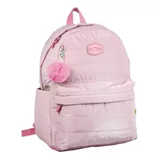 Mochila De Costas Design Estofado Liso Infantil Escolar 