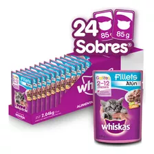 Whiskas Alimento Húmedo Para Gatitos Atún 24 Sobres 85gr