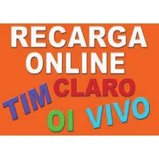 Recarga De Celular Online Tim Claro Vivo Crédito R$ 30,00