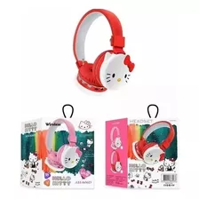 Audífonos Hello Kitty Bluetooth Ah-806d Diadema Rosa O Rojo