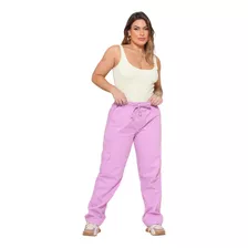 Calça Feminina Skatista Elástico Na Cintura E Bolso Lateral