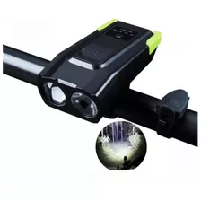 Lanterna Inteligente P/ Bicicleta 800lm 2 Led Light + Buzina