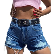 Short De Jeans Rígido Desflecado Tipo Mom Talles 38 A 42