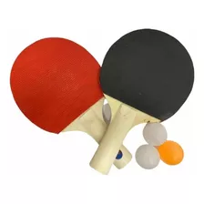 Kit De Juego Ping Pong 2 Paletas+3 Pelotas Juego De Raquetas