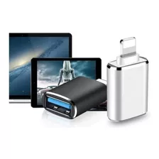 Adaptador Plug Usb 3.0 Otg Para Lightning iPhone iPad Ios 13 Cor Preto