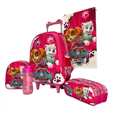 Kit Mochila Patrulha Canina Infantil Lancheira Estojo