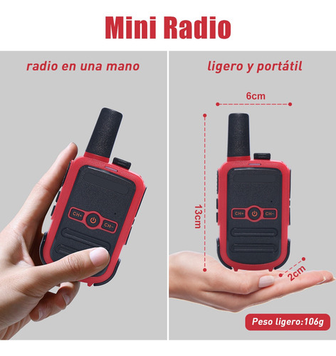 Radios De Comunicacin Largo Alcance Walkie Talkie Porttil Foto 8