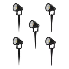 Combo Estaca 9w Luz Calida Ip65 Exterior/jardin Por 5 Unida