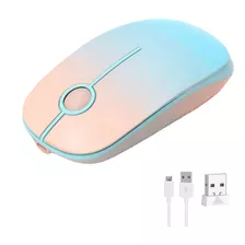 Mouse Inalámbrico Fd Para Mujeres Usb Carga Silencio