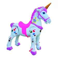 Caballo Unicornio Montable De Juguete Para Niña Con Diadema