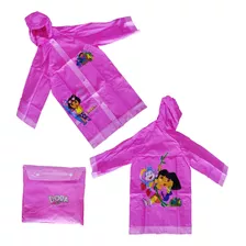 Poncho Impermeable Dora Explo En Peva Rosa Chicle Para Niña