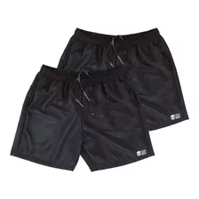 Kit 2 Bermudas Marca Vista Rock Praia Academia Agua Tactel