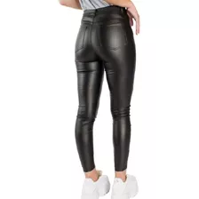 Pantalon Engomado Mujer Chupin Tiro Alto Elastizado Negro