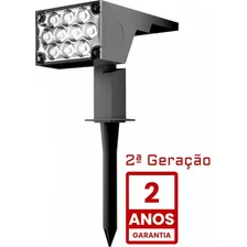 Luminaria Spot Solar Jardim Led Luz 6000k Frio Oversun