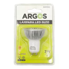 Lámpara Foco Led Gu10 3 W 3000 K 127 V 9403300 Argos