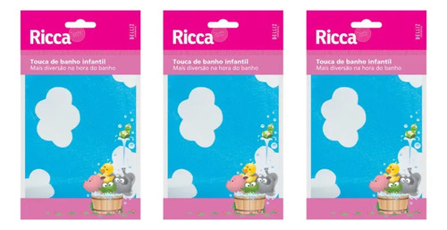 Touca Banho Ricca Infantil R.390 Azul-celeste Touca De Banho