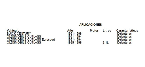 Balatas De Disco Delanteras Oldsmobile Cutlass 1992 Ruville Foto 5