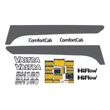 Kit Adesivo Faixas Etiquetas Trator Valtra Bh180 Hiflow