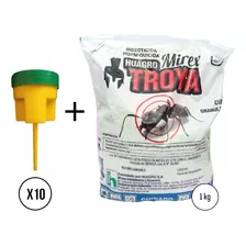 10 Porta Cebo + Mirex Troya Huagro 1kg 