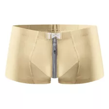 Roupa Íntima Masculina Solid Boxers Respirável Com Zíper But