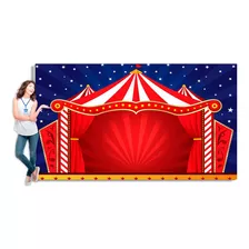 Painel Festa Circo 3d ; 3x2 M ; 300 X 200 ; 3x2