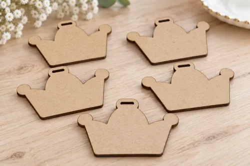 Medalla Forma Corona Mdf Para Pintar Decoracion X50