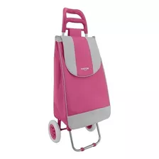 Changuito Carrito De Compras Reforzado Plegable C/ Asiento Color Fucsia