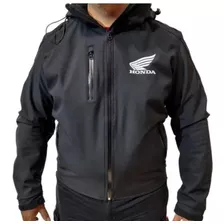 Campera softshell honda original Con Protecciones negra 