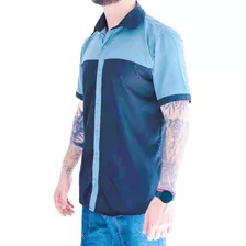 Camisa Uniforme Workshirt Lisa Loja Carros Mecânico Barbeiro