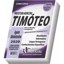 Prefeitura De Timóteo - Agente Administrativo: Timóteo - Agente Administrativo, De Editora Oficial. Série 1, Vol. 01. Editora Microsoft Word, Capa Mole, Edição 2 Em Português