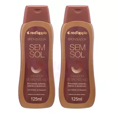 2 Un Auto Bronzeador Red Apple 125ml Sem Sol