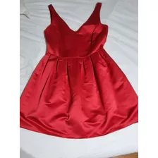 Vestido Casual Benetton Rojo Talle M Usado Impecable