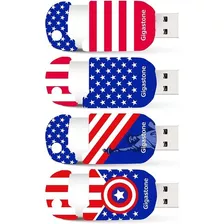 Gigastone 4 Unidades De 32 Gb Usb Flash Drive, American Pa