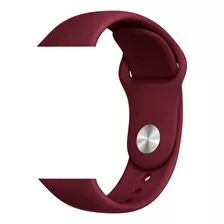 Pulseira Silicone Sport Compatível Apple 38/40 42/44 45/49 Cor Bordô