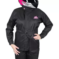 Capa De Chuva Motoqueiro Feminina Apex Nylon 