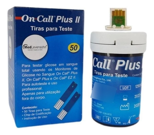 Tiras Glicemia Para Medir Glicose Oncallplus2 C/50 Fitas