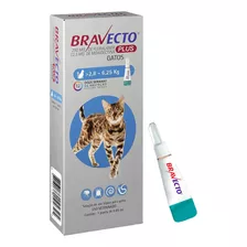 Antipulgas Bravecto Plus Para Gatos 2,8 A 6,25 Kg Transderma
