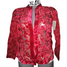 Saco Rojo De Encajes Y Gala Talla Xl/1x (36/38) Chicos