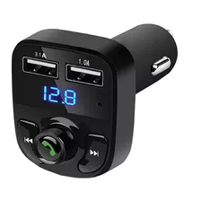 Transmisor Fm Bluetooth Auto Manos Libres Cargador 2 Usb 3.5