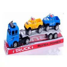 Juguete Camion Con Zorra Y 2 Camionetas 4x4
