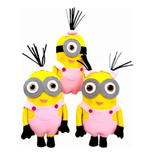 Bonecos Dos Minions De Feltro Conjunto De 3- Artesanato