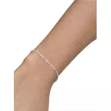 Pulseira Bracelete Elos Corações Prata 925 Feminina Coração