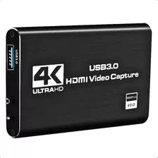 Placa Captura Vídeo 4k Full Hd 1080p 60fps Hdmi P/ Usb 3.0