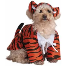 Disfraz Para Mascota Tigre Talla Small Naranja Halloween 